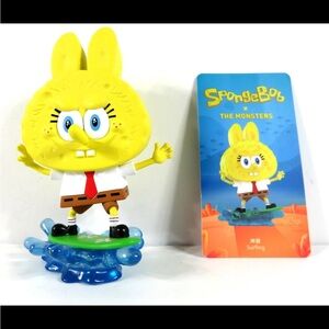 Labubu The Monsters Spongebob Surfing Figure